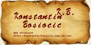 Konstantin Bosiočić vizit kartica
